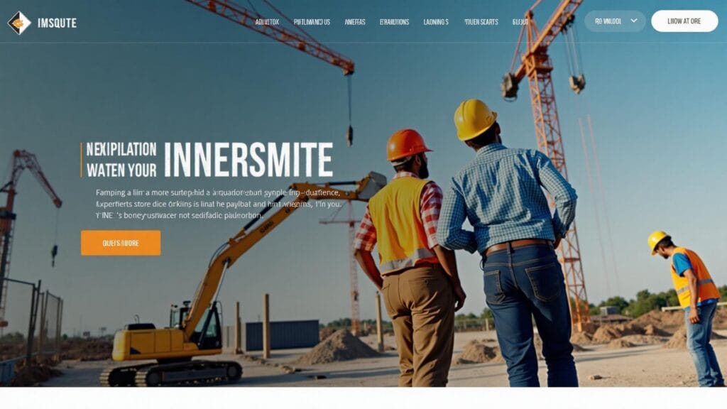 Construction team inspecting site with cranes